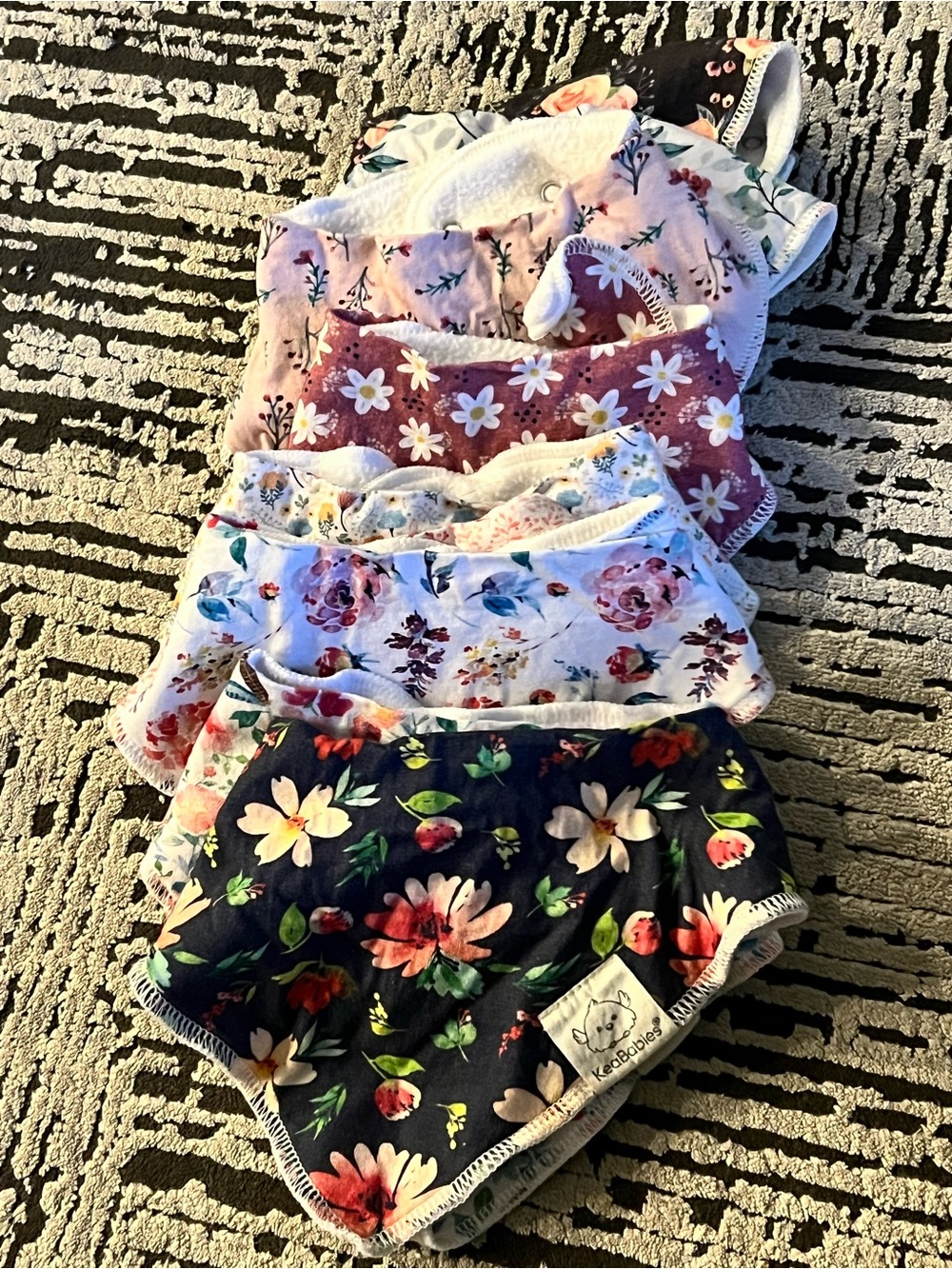 Floral Keababies Floral Bandana Bib Set